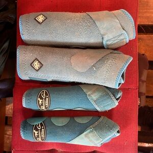 Electric Blue Horse Splint/Bell Boots